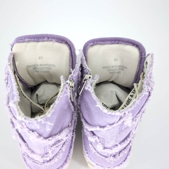 ZADIG & VOLTAIRE High Flash Canvas Sneakers in Boomerang Purple - Size 10 - NIB - Picture 9 of 16